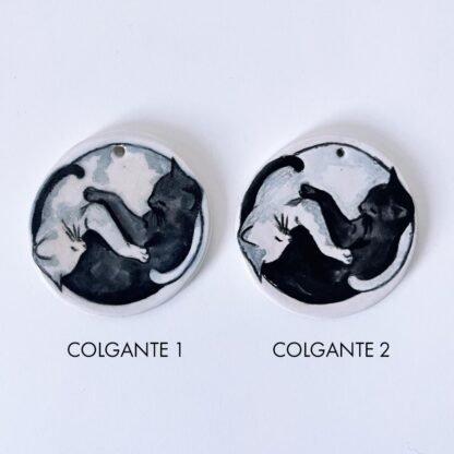 Collar de cerámica Yin yang cats - Imagen 8